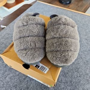 Ugg super fluff slippers charcoal
